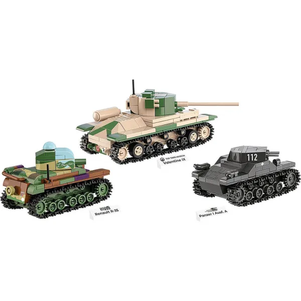 COBI: Panzer I, Renault R35 und Valentine IX – 3-in-1 Bauset (2740) Bild 8