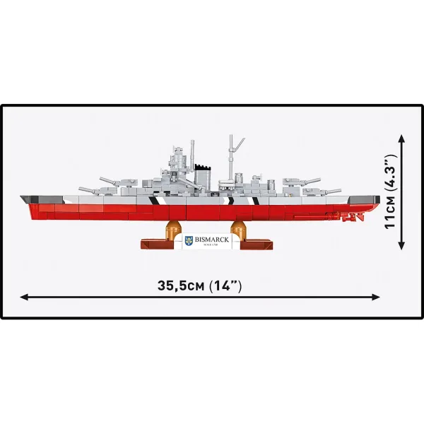 COBI: Schlachtschiff Bismarck aus dem Zweiten Weltkrieg – Bauset (4854) Bild 4