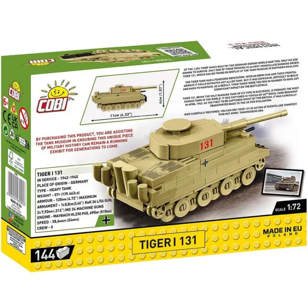 COBI: Tiger I 131 Panzermodell-Bausatz (3095) Bild 4