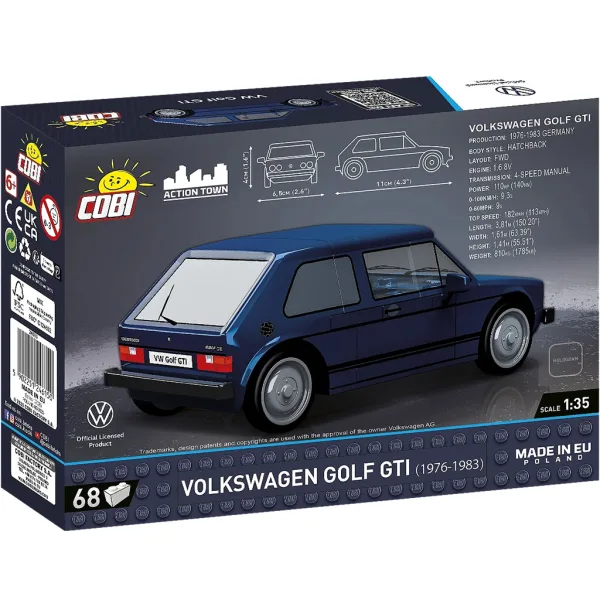 COBI: Volkswagen Golf GTI blaues Bauspielzeug (24615) Bild 3