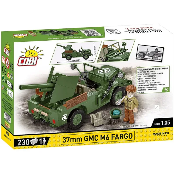 COBI: Zweiter Weltkrieg 37 mm GMC M6 Fargo Bauset (3116) Bild 6