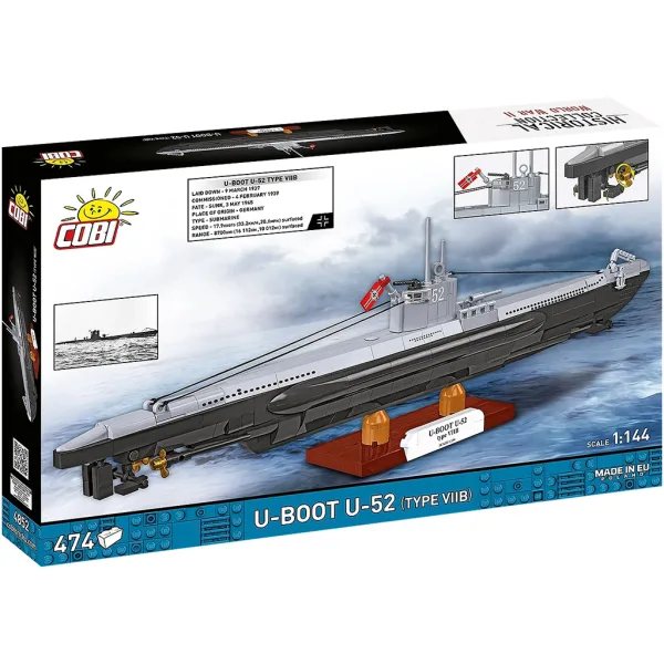 COBI: Zweiter Weltkrieg U-Boot U-52 (Typ VIIB) Schiffsbausatz (4852) Bild 7