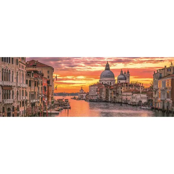 Canal Grande, Venedig 1000-teiliges HQC Panorama-Puzzle 98x33cm - Clementoni Bild 2