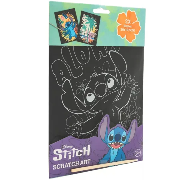 Canenco: Stitch Kratzbild-Poster, 29x15 cm, 2 Stück Bild 2