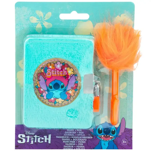 Canenco: Stitch Plüsch-Tagebuch mit flauschigem Stift Bild 1