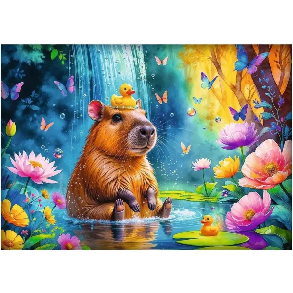 Capybara im Wasser – Puzzle mit 1000 Teilen – Trefl Bild 2