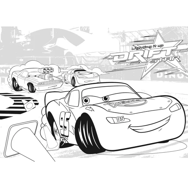 Cars 2-in-1 250-teiliges Puzzle und Ausmalbild 50x35 cm – Lisciani Bild 3