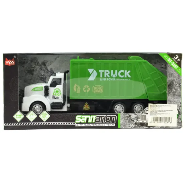 City Truck: Schwungradbetriebener Mülltrennungs-LKW 22cm Bild 6