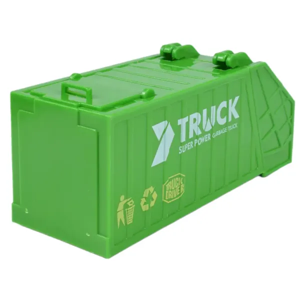 City Truck: Umwandelbarer Schwungrad-Müllwagen mit Verkehrsschildern 19cm Bild 4