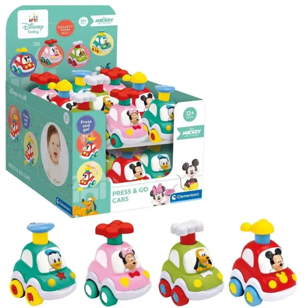 Clementoni Baby: Press&Go Auto mit Disney Charakterfigur in vier verschiedenen Varianten 1 Stück Bild 3