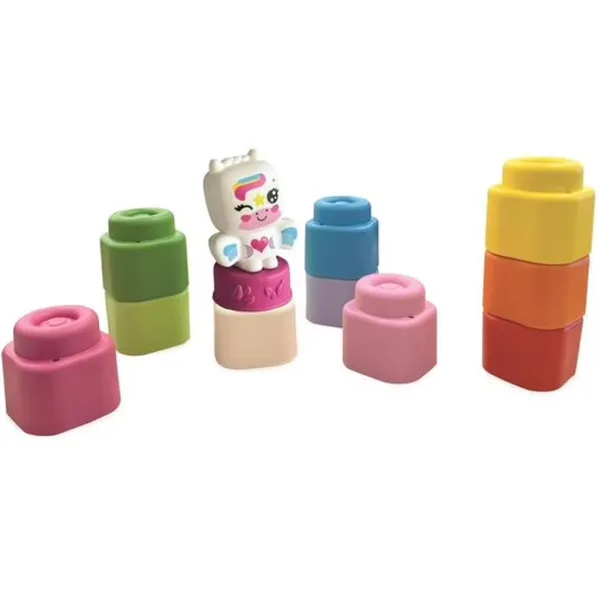 Clemmy: Bunte, weiche Bausteine mit Einhornfigur, 10-teiliges Set - Clementoni Bild 2