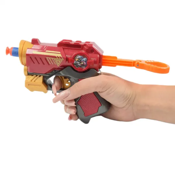 Cool Soft Bullet Gun: Kleine Schaumstoffpistole mit Patronen in roter Farbe, 14 cm Bild 5