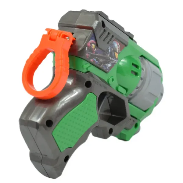 Cool Soft Bullet Gun: Kleine Schaumstoffpistole mit Patronen in Grün, 14 cm Bild 3
