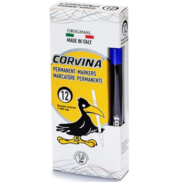 Corvina Permanent blauer alkoholbasierter Fineliner 1mm 1 Stk - Carioca Bild 1