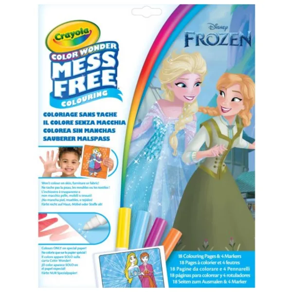 Crayola Color Wonder: Die Eiskönigin – schmierenfreies Ausmalset in Mappe Bild 1