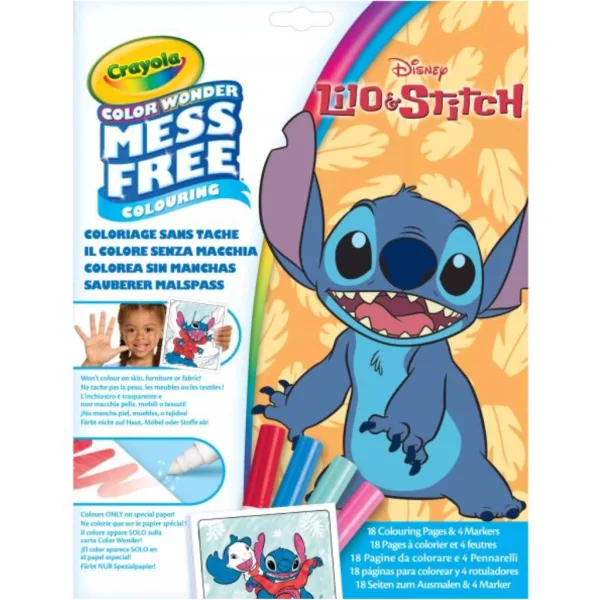 Crayola Color Wonder: Lilo & Stitch klecksfreies Ausmalset in einer Mappe. Bild 1