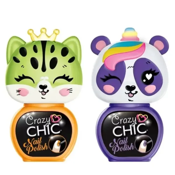 Crazy Chic: Lovely Nail Nagellack-Set mit Tiermotiv-Pinselköpfen, 2-teilig - Clementoni Bild 2