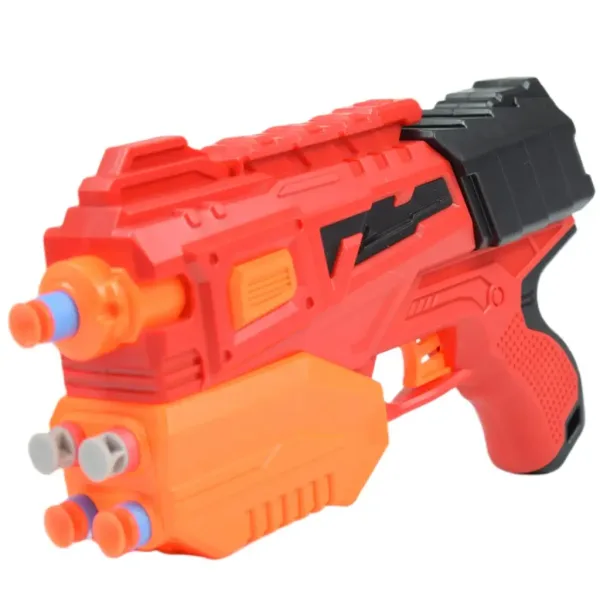 Crazy Launcher: Manuelles Schaumstoffschießset mit Zielscheibe und Geschossen 24cm Bild 2