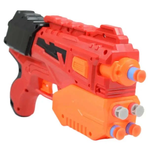 Crazy Launcher: Manuelles Schaumstoffschießset mit Zielscheibe und Geschossen 24cm Bild 3
