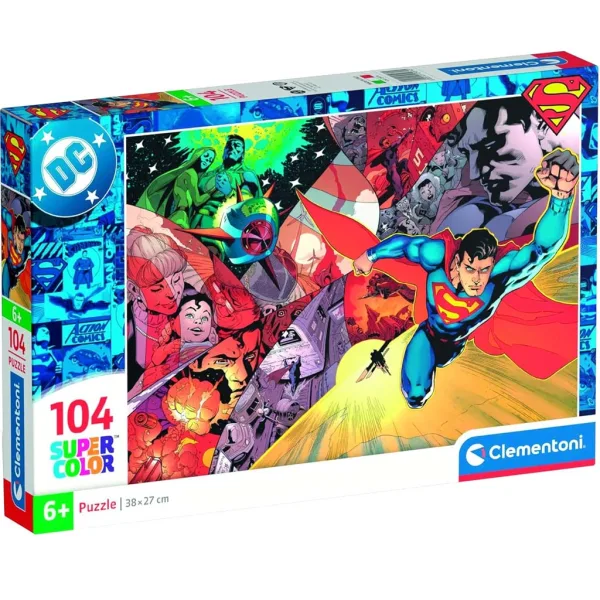 DC Comics Superman 104-teiliges Supercolor Puzzle - Clementoni Bild 1