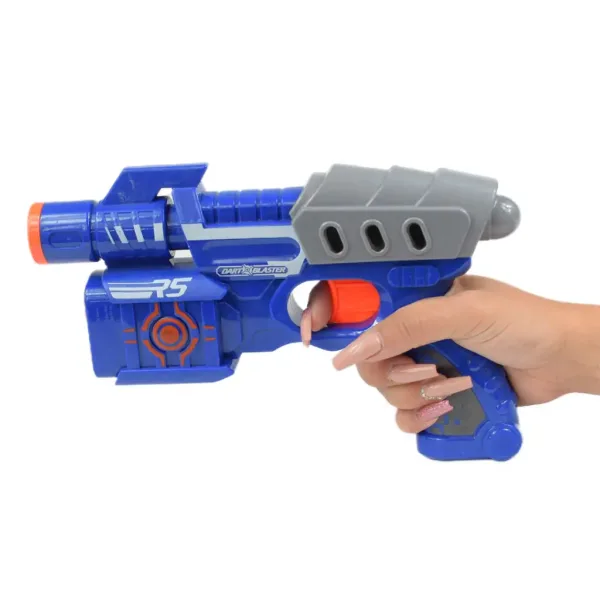 Dart Blaster: Manuelle Schaumstoffpistole mit einer Schussweite von 18 Metern, 24 cm. Bild 3