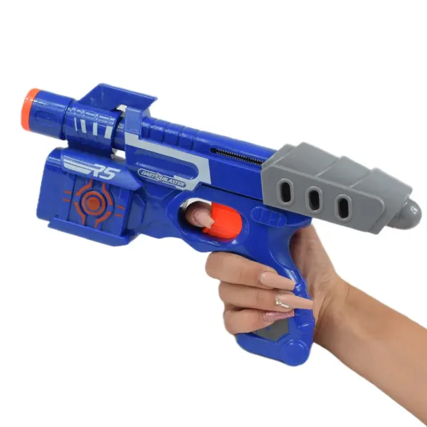 Dart Blaster: Manuelle Schaumstoffpistole mit einer Schussweite von 18 Metern, 24 cm. Bild 4