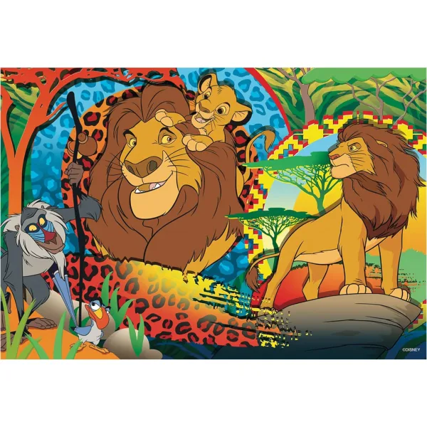 Der König der Löwen 2-in-1-Puzzle und Ausmalbild, 24-teilig, 50 x 35 cm – Lisciani Bild 2