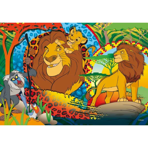 Der König der Löwen 2-in-1 Eco Maxi Puzzle mit 24 Teilen und Ausmalbild, 70x50 cm – Lisciani Bild 2
