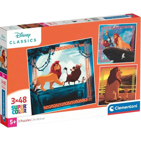 Der König der Löwen 3x48 Teile Supercolor Puzzle - Clementoni Bild 1