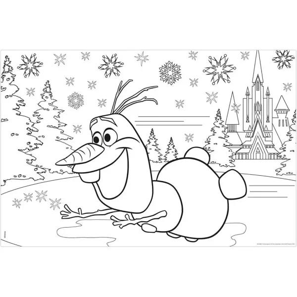 Die Eiskönigin 2-in-1 Maxi-Puzzle mit 35 Teilen und Malvorlage 70x50 cm – Lisciani Bild 2