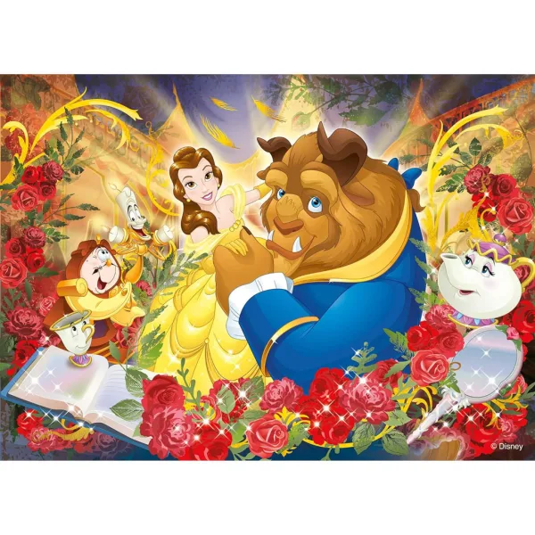 Die Schöne und das Biest 2-in-1 Puzzle und Malset mit 108 Teilen, 50x35 cm – Lisciani Bild 2