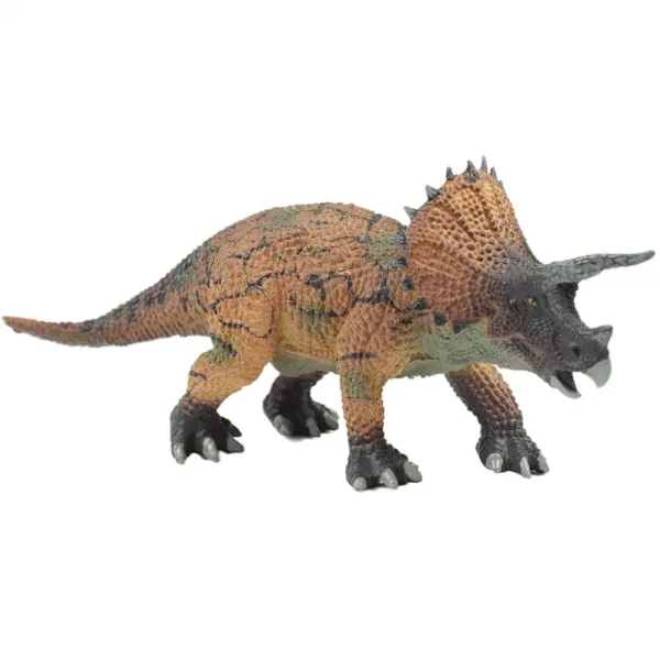 Dino World: Detailreich gestaltete 16cm Triceratops Dinosaurierfigur in Geschenkverpackung Bild 2