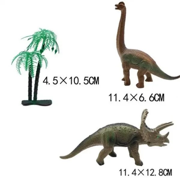 Dino World: Triceratops oder Brachiosaurus Figur mit Baum Bild 2
