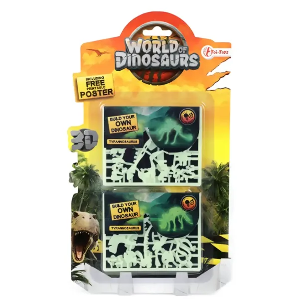 Dinosaurier fluoreszierendes 3D-Puzzle in verschiedenen Varianten 1 Stück Bild 3
