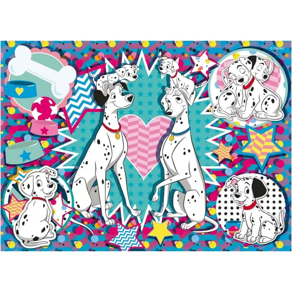Disney 101 Dalmatiner 2-in-1 24-teiliges Puzzle und Malset 35x25cm - Lisciani Bild 2