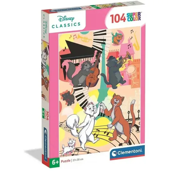 Disney+Aristocats 104-teiliges Supercolor Puzzle - Clementoni Bild 1