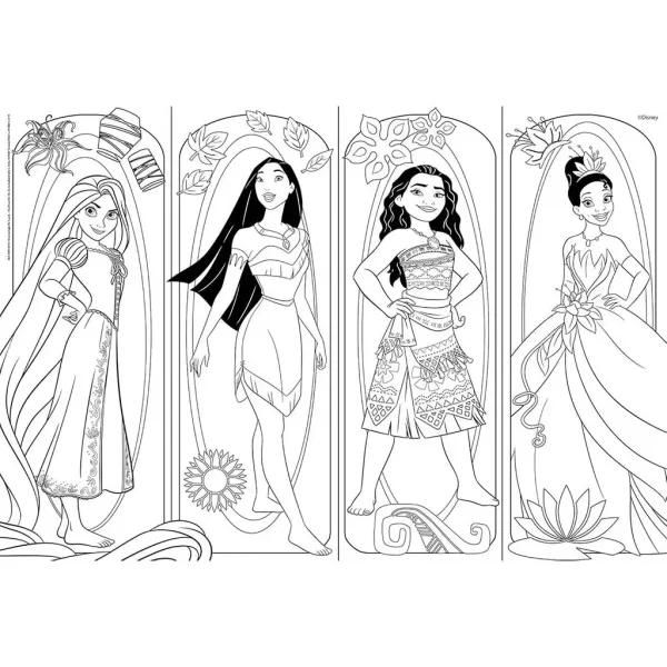 Disney Prinzessinnen 2-in-1 Maxi-Puzzle und Ausmalset 2 x 60 Teile, 50 x 35 cm – Lisciani Bild 3