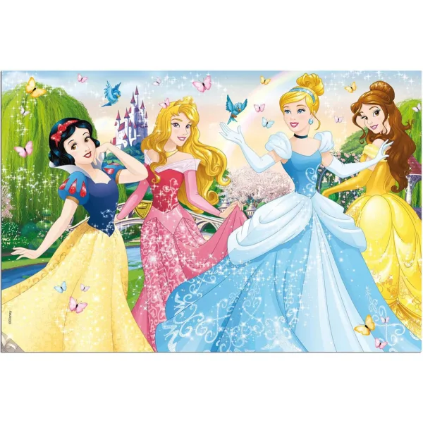 Disney-Prinzessinnen 2-in-1-Puzzle und Ausmalset, 60-teilig, 50 x 35 cm – Lisciani Bild 2