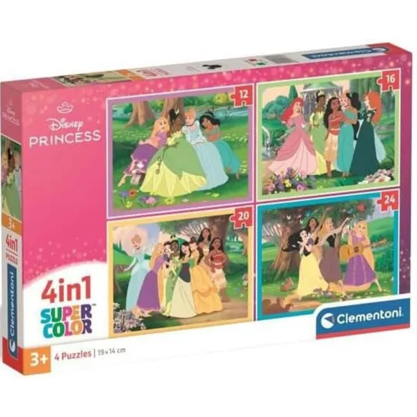 Disney Prinzessinnen 4-in-1 Supercolor Puzzle – Clementoni Bild 1
