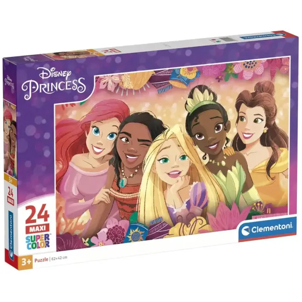 Disney Prinzessinnen: Maxi Super Color Puzzle 24 Teile - Clementoni Bild 1