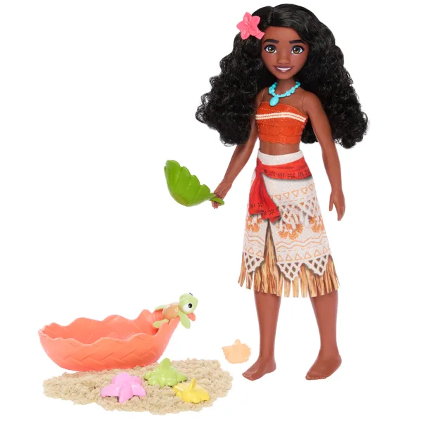 Disney Prinzessinnen: Vaiana 2 Puppe mit Strand-Spielset und Sand – Mattel Bild 2