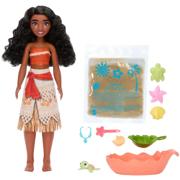 Disney Prinzessinnen: Vaiana 2 Puppe mit Strand-Spielset und Sand – Mattel Bild 4