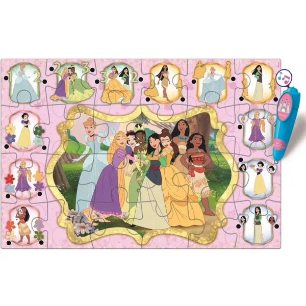 Disney-Prinzessinnen interaktives 24-teiliges Bodenpuzzle - Clementoni Bild 3