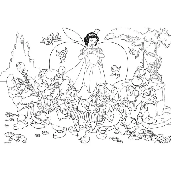 Disney Schneewittchen 2-in-1 Maxi-Puzzle mit 24 Teilen und Malvorlage 70x50 cm – Lisciani Bild 2