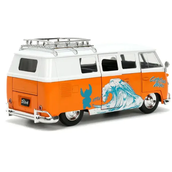 Disney Stitch – 1961 Volkswagen Bus Spielzeugauto mit Stitch-Figur 1/24 - Jada Toys Bild 3