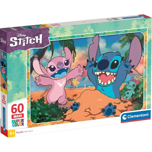 Disney Stitch 60-teiliges Maxi Supercolor Puzzle - Clementoni Bild 1