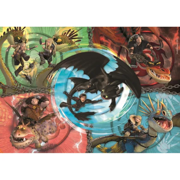Drachenzähmen leicht gemacht 104 Teile Supercolor Puzzle – Clementoni Bild 2