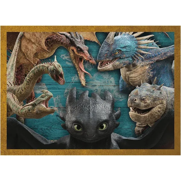Drachenzähmen leicht gemacht 4-in-1 Puzzle – Trefl Bild 2