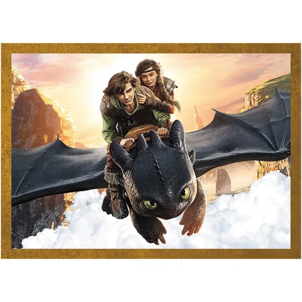 Drachenzähmen leicht gemacht 4-in-1 Puzzle – Trefl Bild 3