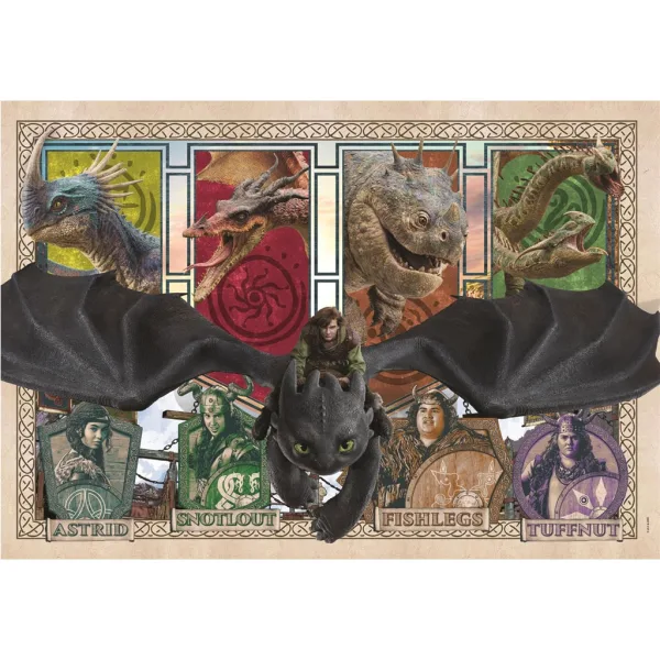 Drachenzähmen leicht gemacht Drachen und Helden 300-teiliges Puzzle - Clementoni Bild 2